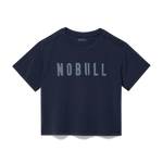Night Navy Women's NOBULL Boxy Tee Silhouette Angle.