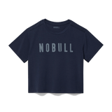 Night Navy Women's NOBULL Boxy Tee Silhouette Angle.