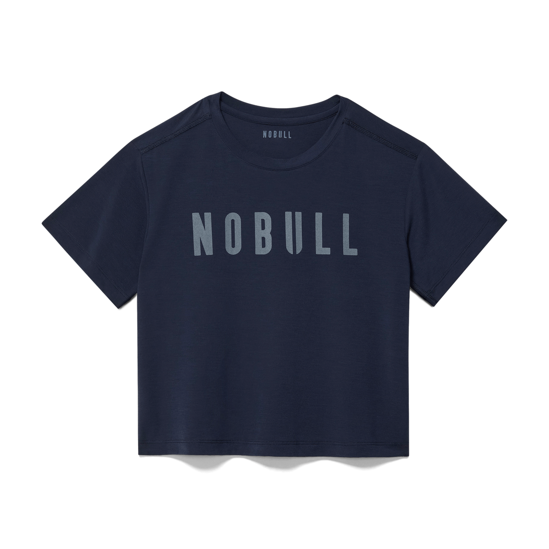 Night Navy Women's NOBULL Boxy Tee Silhouette Angle.