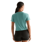 Oil Blue Women's Unbranded Boxy Tee Back Angle.