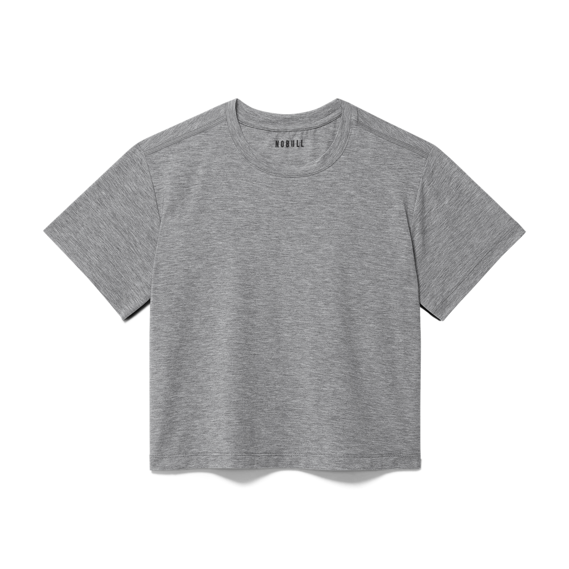 Heather Gray Women's Boxy Tee Silhouette Angle.