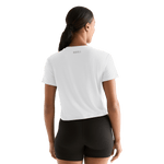 White Women's Boxy Tee Back Angle.
