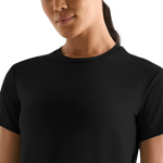 Black Women's Boxy Tee Detail Angle.