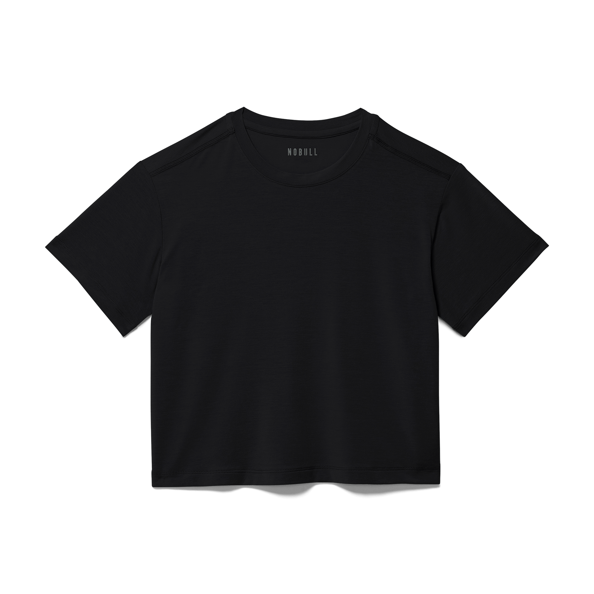 Black Women's Boxy Tee Silhouette Angle.
