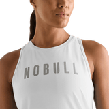White Women's NOBULL High-Neck Tank Detail Angle.