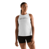 White Women's NOBULL High-Neck Tank Front Angle.