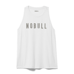 White Women's NOBULL High-Neck Tank Silhouette Angle.