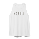 White Women's NOBULL High-Neck Tank Silhouette Angle.