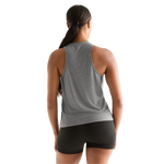 Heather Gray Women's NOBULL High-Neck Tank Back Angle.