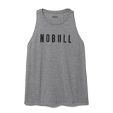 Heather Gray Women's NOBULL High-Neck Tank Silhouette Angle.