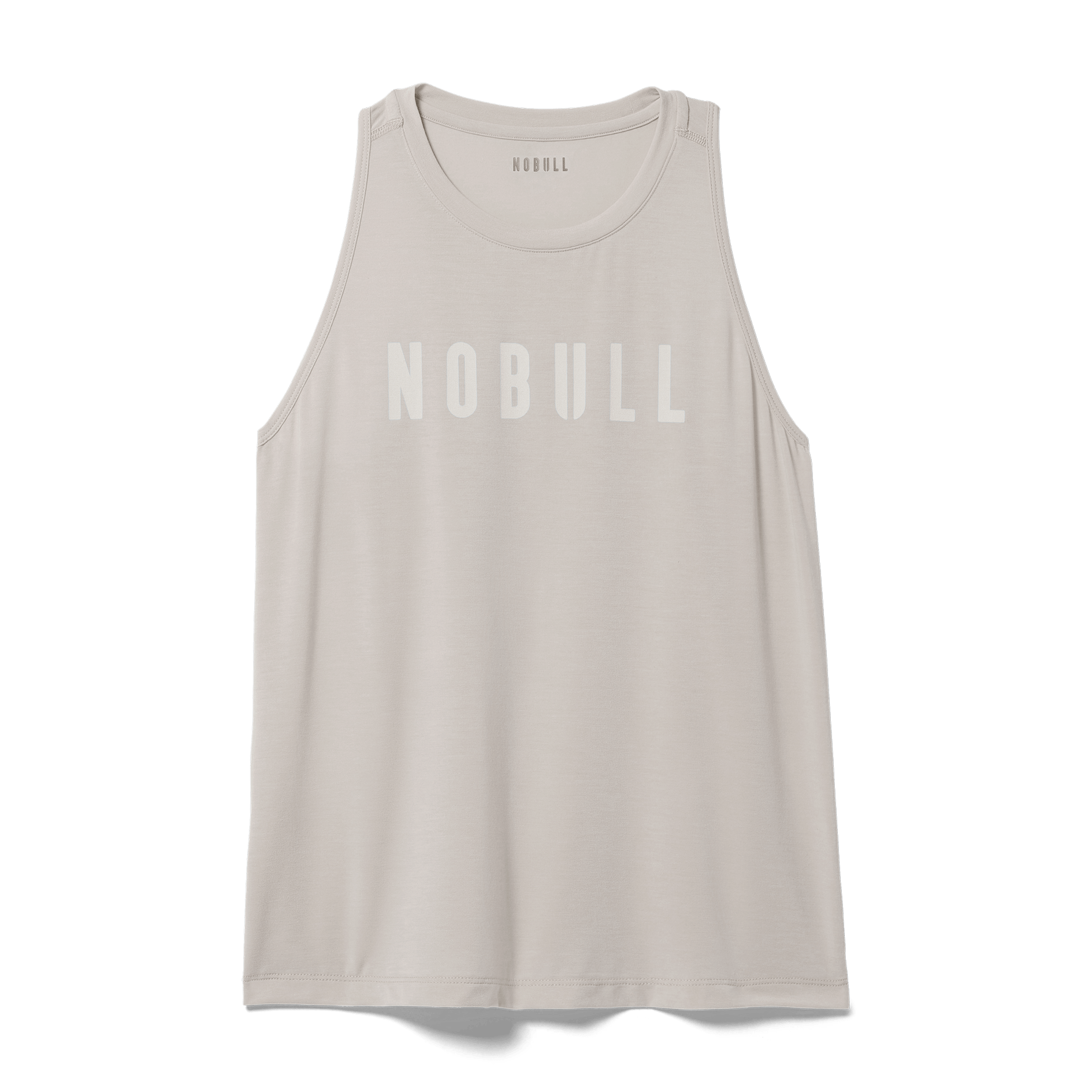 Oatmeal Women's NOBULL High-Neck Tank Silhouette Angle.