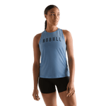 Copen Blue Women's High Neck NOBULL Tank Front Angle.