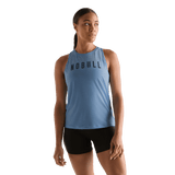 Copen Blue Women's High Neck NOBULL Tank Front Angle.