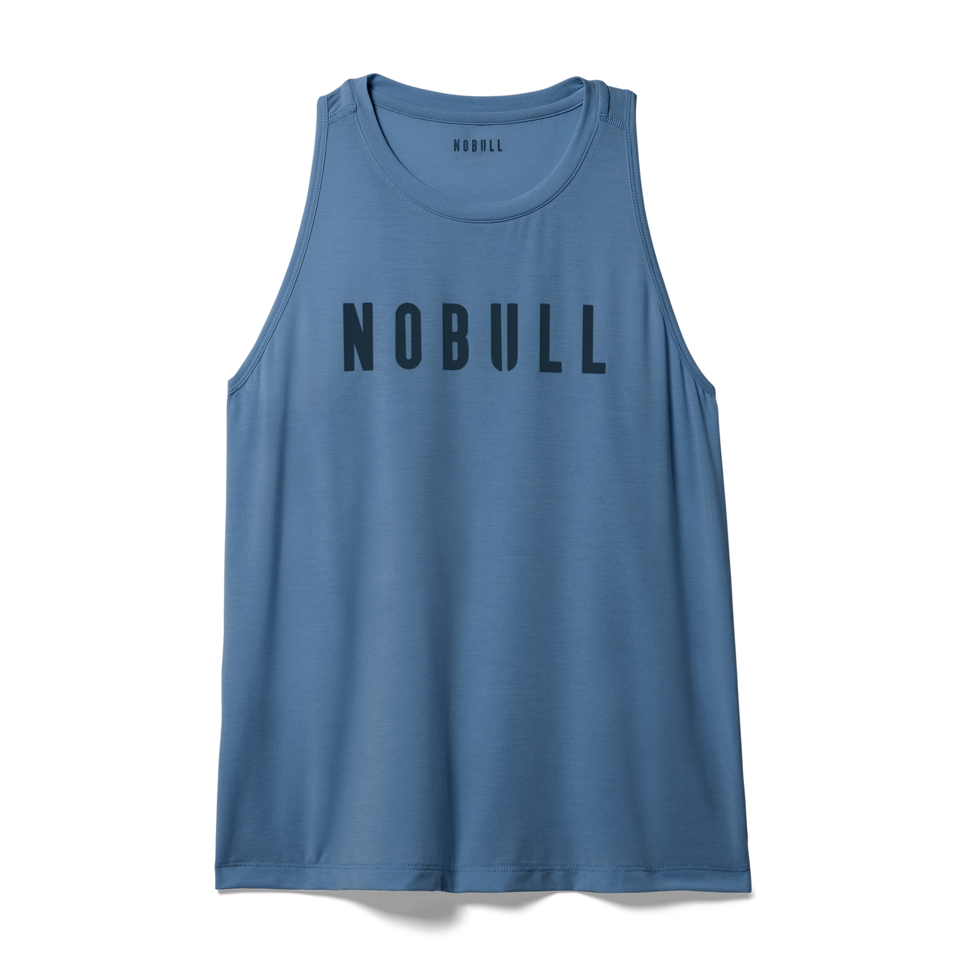 Copen Blue Women's High Neck NOBULL Tank Silhouette Angle.