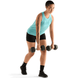 Aqua Heather Women's High-Neck Tank Action Shot.