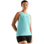Aqua Heather Women's High-Neck Tank Front Angle.