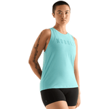 Aqua Heather Women's High-Neck Tank Front Angle.