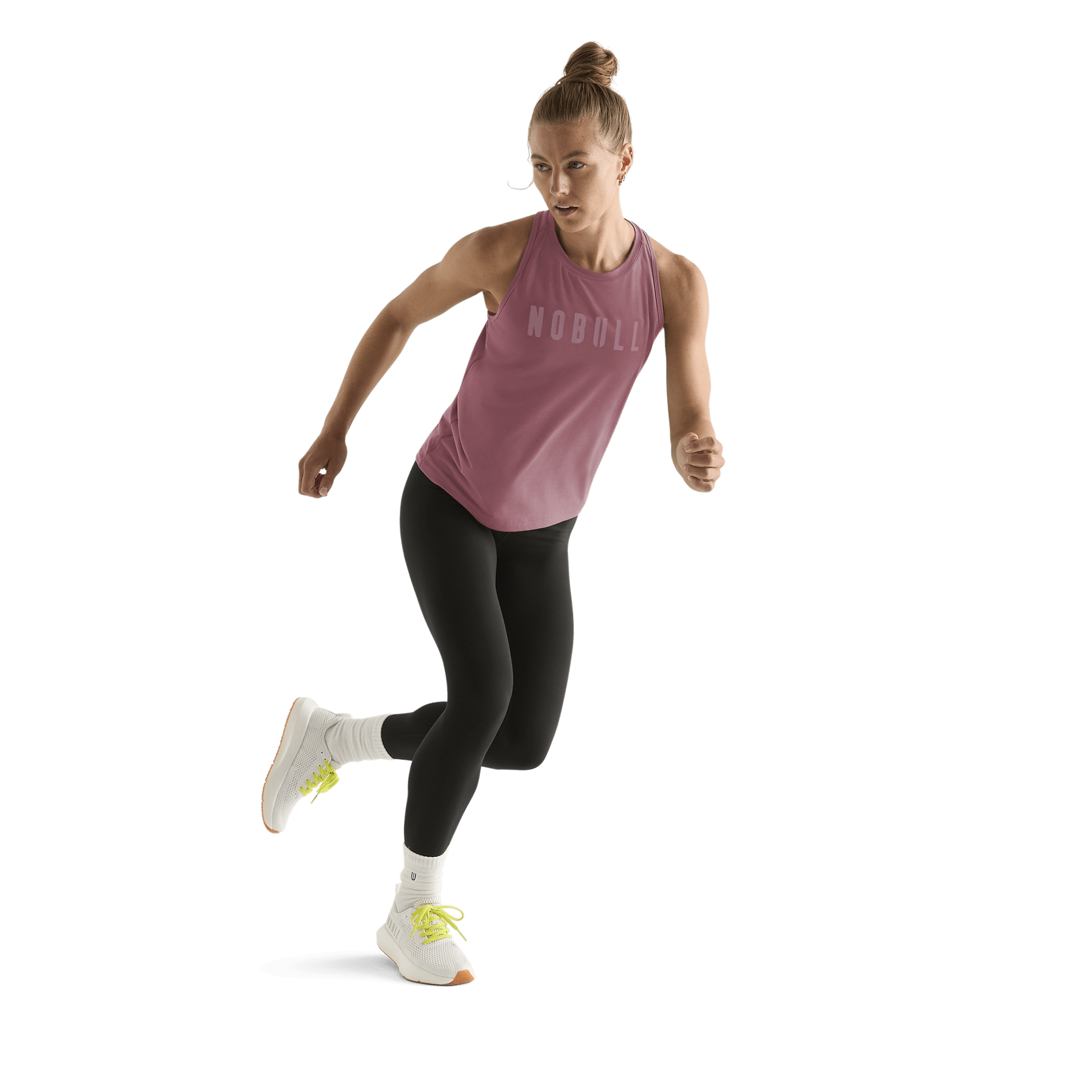 Shadow Rose Women's High-Neck Tank Action Shot.
