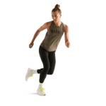 Dark Fallen Rock Women's NOBULL High-Neck Tank Action Shot Angle.