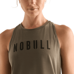 Dark Fallen Rock Women's NOBULL High-Neck Tank Detail Angle.