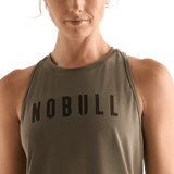 Dark Fallen Rock Women's NOBULL High-Neck Tank Detail Angle.