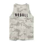 Light Grey Camo Women's High-Neck Tank Silhouette Angle.