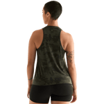 Dark Army Camo Women's High-Neck Tank Back Angle.