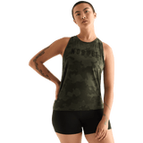 Dark Army Camo Women's High-Neck Tank Front Angle.