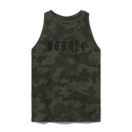 Dark Army Camo Women's High-Neck Tank Silhouette Angle.