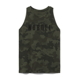 Dark Army Camo Women's High-Neck Tank Silhouette Angle.