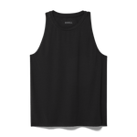 Black Women's High-Neck Tank Silhouette Angle.