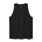 Black Women's High-Neck Tank Silhouette Angle.