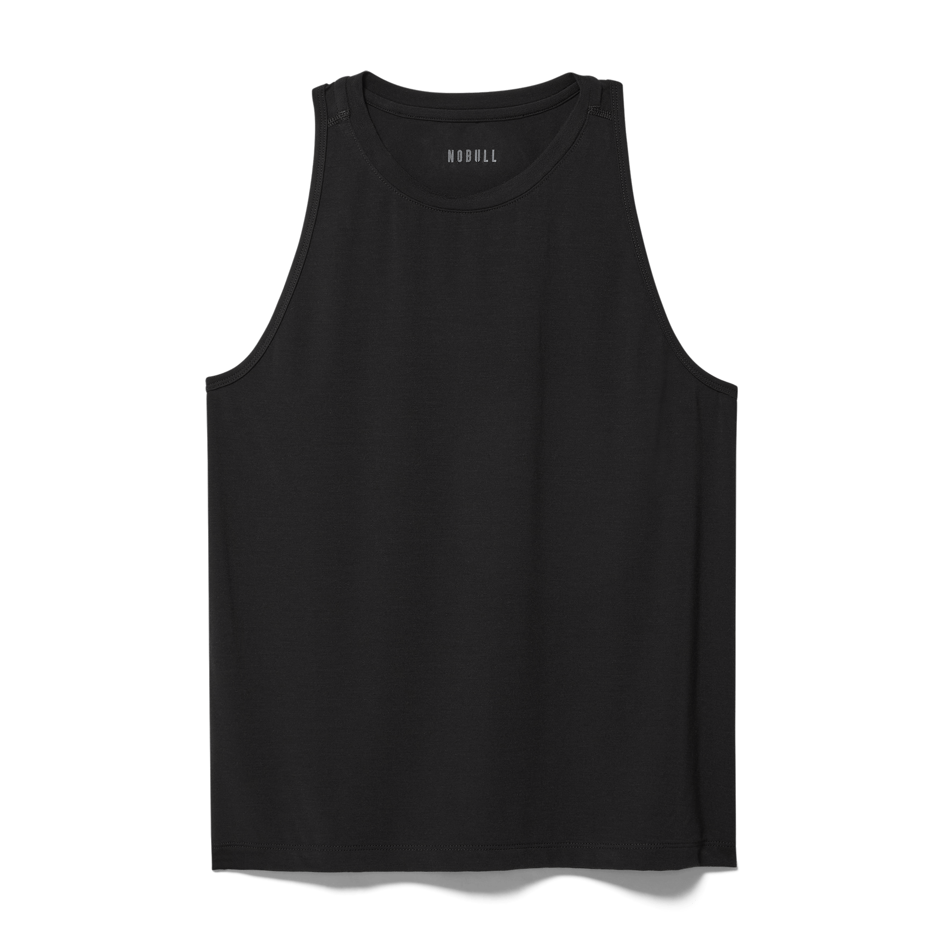 Black Women's High-Neck Tank Silhouette Angle.