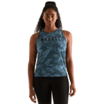 Coastal Blue Camo Women's High-Neck Tank Front Angle.
