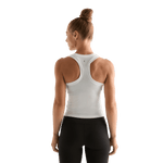 White Women's NOBULL Fitted Tank Back Angle.