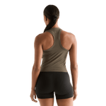 Dark Fallen Rock Women's NOBULL Fitted Tank Back Angle.