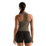 Dark Fallen Rock Women's NOBULL Fitted Tank Back Angle.