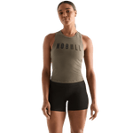Dark Fallen Rock Women's NOBULL Fitted Tank Front Angle.