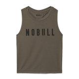 Dark Fallen Rock Women's NOBULL Fitted Tank Silhouette Angle.