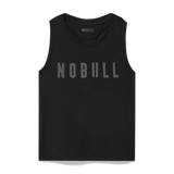 Black Women's NOBULL Fitted Tank Silhouette Angle.
