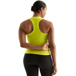 Neon Yellow Women's Fitted Tank Back Angle.