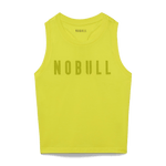 Neon Yellow Women's Fitted Tank Silhouette Angle.