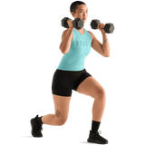 Aqua Heather Women's Fitted Tank Action Shot.