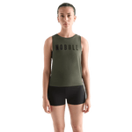 Women's Dark Army NOBULL Muscle Tank on Model Front Angle