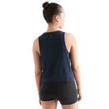 Women's Night Navy NOBULL Muscle Tank Back Angle