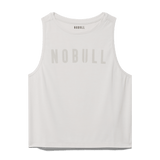 Cream Women's NOBULL Muscle Tank Silhouette Angle.