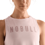 Dusty Rose Women's NOBULL Muscle Tank Detail Angle.