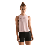 Dusty Rose Women's NOBULL Muscle Tank Front Angle.