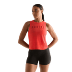 Crimson Women's NOBULL Muscle Tank Front Angle.