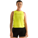 Neon Yellow Women's Muscle Tank Front Angle.